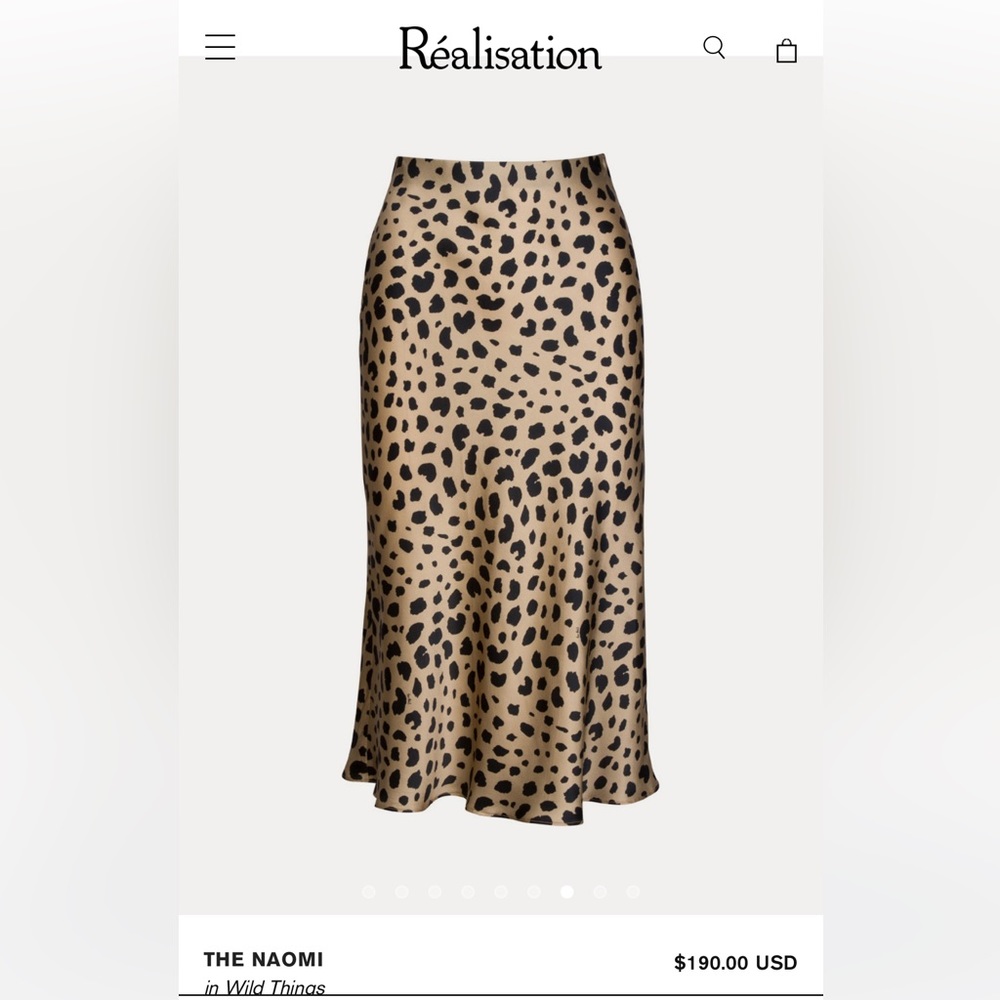 RÉALISATION PAR Naomi Silk Slip Skirt - Wild Things Leopard